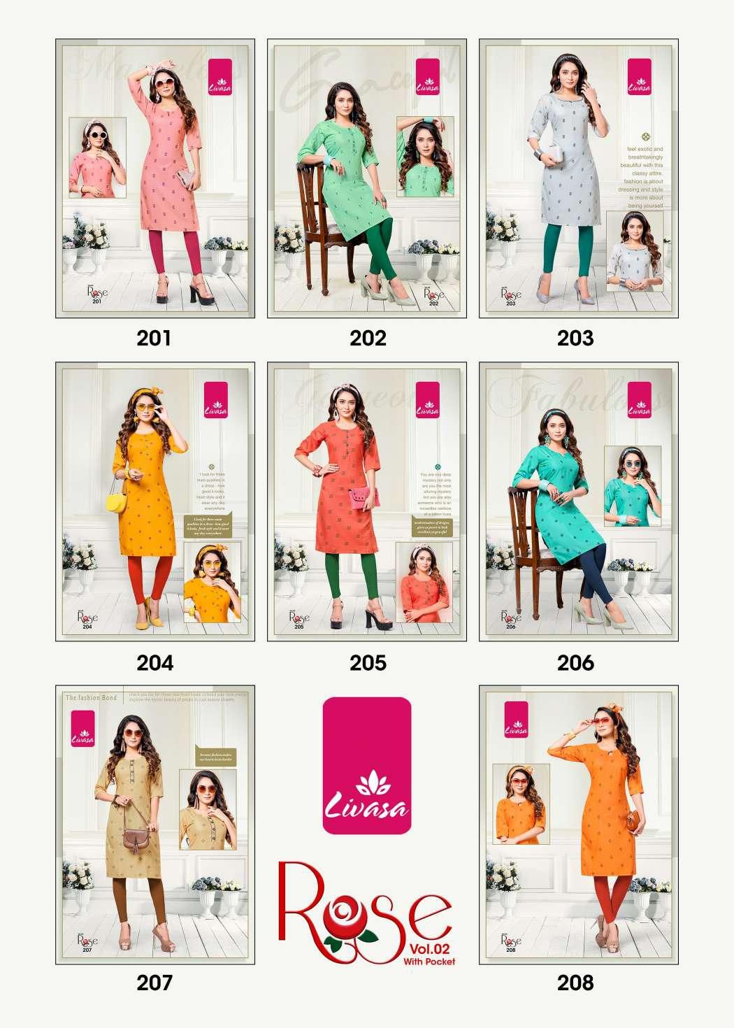 Livasa Rose 2 Cotton Printed Regular Wear Kurti Collection